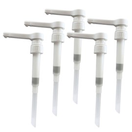 STAR BRITE Pump Dispenser | Suitable For 5 Litre Containers | Heavy Duty Strong Design | Gels & Liquids | 38mm Neck | Dispenses 30ml Dose | White | Pelican Pump Hand Gel Dispenser | Pack of 5