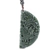 2 Certified Deep Green Pendant Phoenix Dragon Natural Jade Jasper,