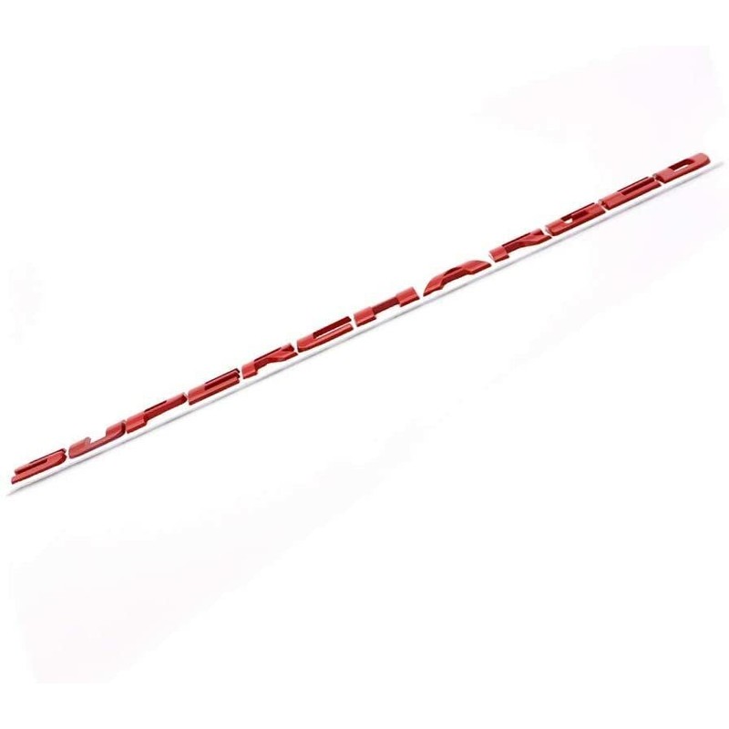 2X Supercharged Letter Emblem Metal Badges Nameplate Logo (Red)