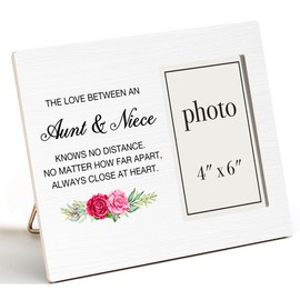 YLKJSTYS Aunt Birthday Gifts From Niece, Creativity Picture Frame Gifts, Birthday Christmas Gifts for Aunt From Niece Accessories, Wooden Photo Frame (4 x 6 Inch Photo)