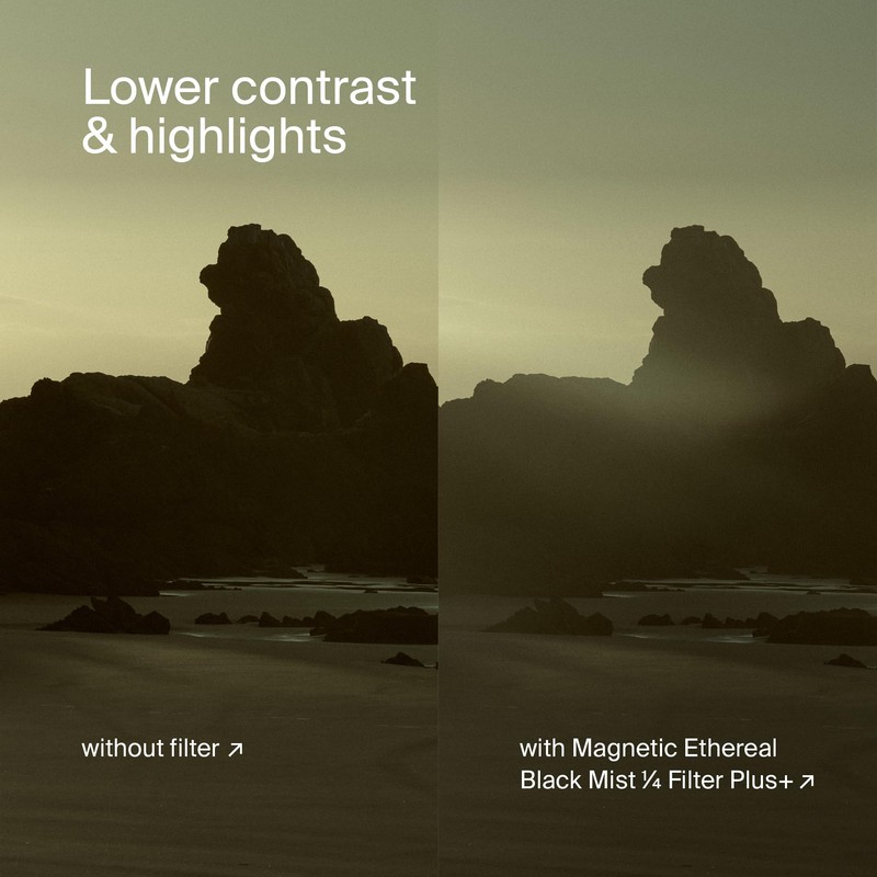 Urth 55mm Magnetic Ethereal Black Mist ¼ Diffusion Lens Filter