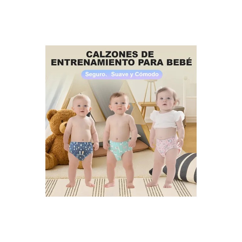 6 Calzones Entrenadores Reutilizables Panales Ecologico/algo