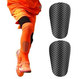 2 Pack Mini Soccer Shin Guards for Kids and Youth, 9.5x6cm Lightweight Leg Protection for Football, Baseball, Hockey, Training for Boys and Girls(COLOR:Black)