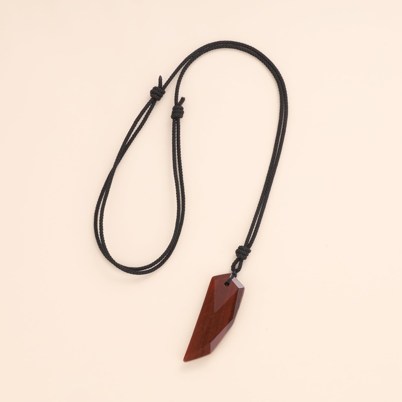 Coai Tiger’s Eye Wolf Fang Necklace, red