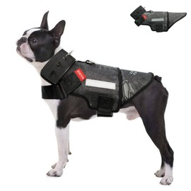 BUVUB Dog Protection Vest Harness Built-in Bendable Lightweight Steel Plate Against Attacks by Coyote, Hawk, Raptor, and Birds of Prey