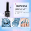 6 Uds 9d Cristal Holográfico Efecto Ojo De Gato Esmalte+imán