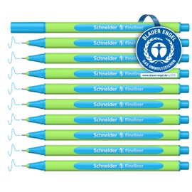 Schneider Schreibgeräte Line-Up, 0.4 mm, Mineral Blue, Pack of 10