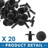 A ABSOPRO Plastic Rivet Fender Push-Type Fastener Clips 4D0807300 (Set