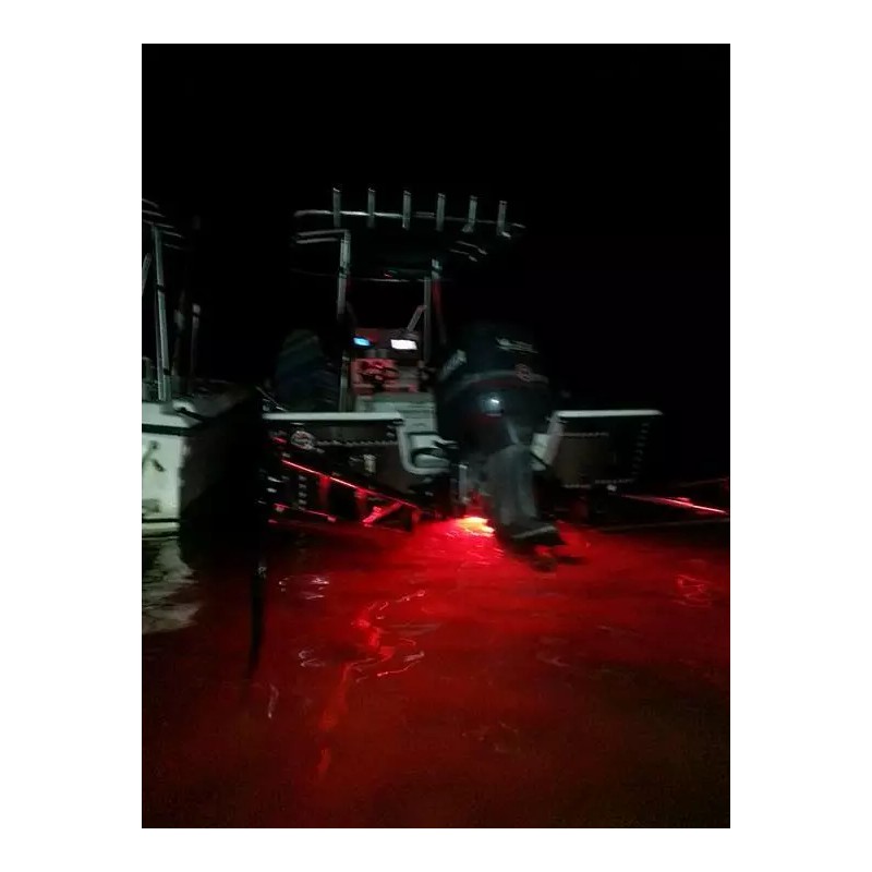 BoatPlugLight.com RED UNDERWATER LED BOAT DRAIN PLUG LIGHT 24 WATT