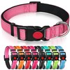 Reflective Nylon Dog Collar with Safety Buckle, Adjustable Pet Collars