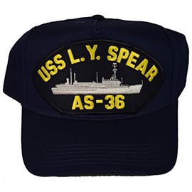 EC USS L.Y. Spear AS-36 Ship HAT - Navy Blue - Veteran Owned Business