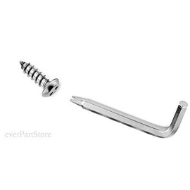 LFParts Stainless Steel Rust Resistant License Plate Frame Security Anti-Theft Self Tapping Screws Fasteners (M6x20mm, Chrome Caps)