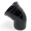 Duraplast UK™ Black 110mm (4 Inch) Soil Pushfit 45 Degree
