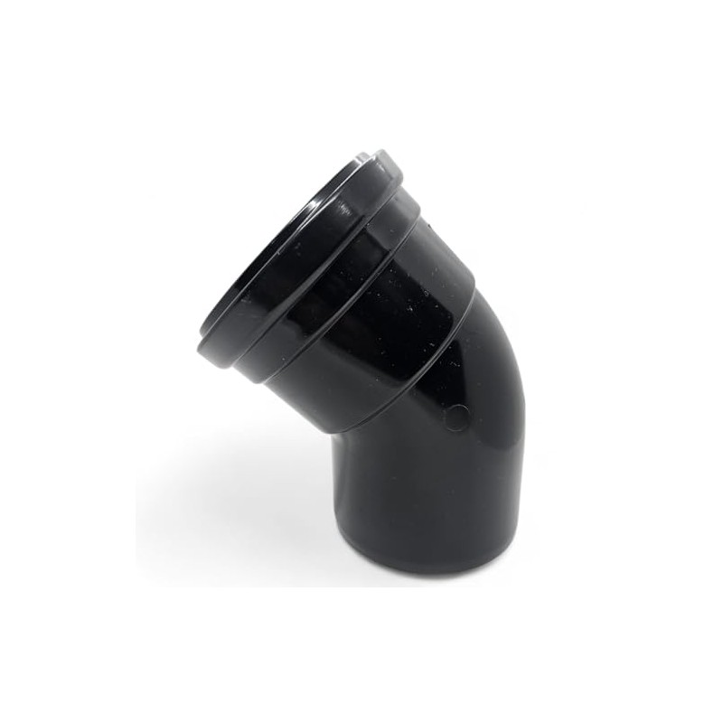 Duraplast UK™ Black 110mm (4 Inch) Soil Pushfit 45 Degree