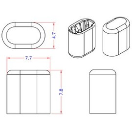 Techno Veins IPLNTCK-W0-6 Lightning Cable End Caps (Translucent) 6 Pcs/Pack