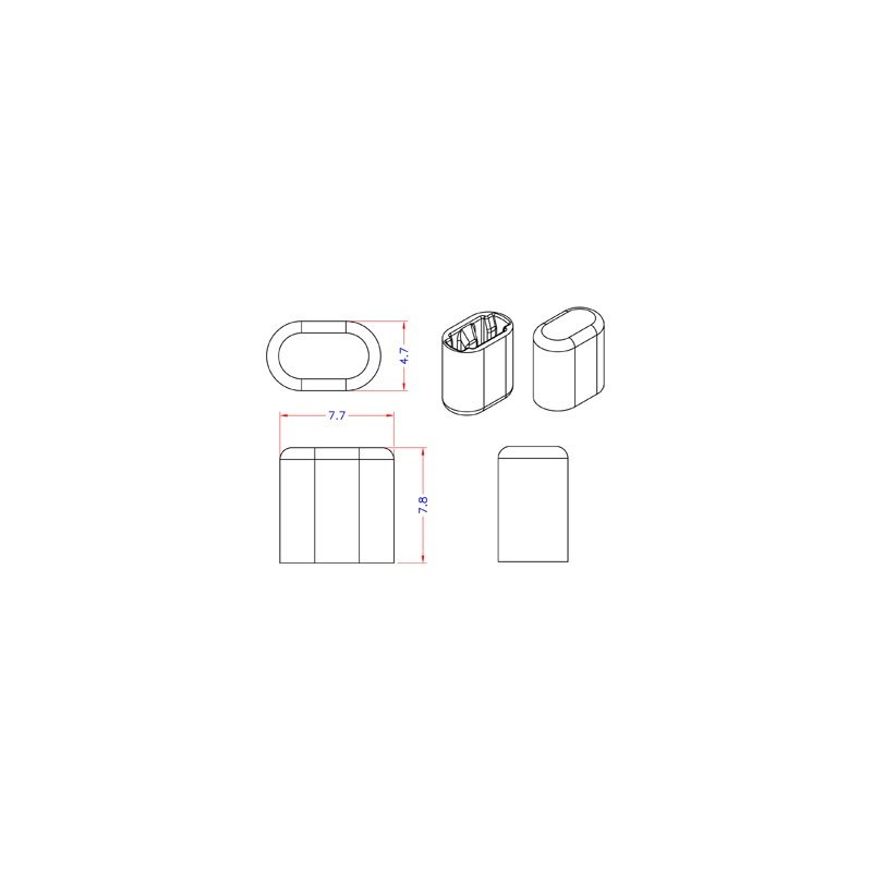 Techno Veins IPLNTCK-W0-6 Lightning Cable End Caps (Translucent) 6 Pcs/Pack