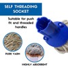 3 X Professional Cotton Mop head with plastic socket. No