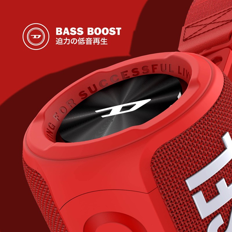 DIESEL Bluetooth Speaker, Double Subwoofer, Deep Bass, Up to 14
