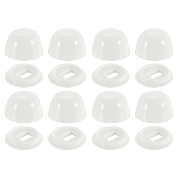 sourcing map 8Pcs Toilet Bolt Caps, 21mm/0.83" Plastic Push-On Toilet