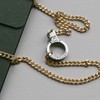 Air & Anchor Cuff Keeper Front Clasp Necklace, Ring Keeper