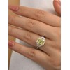 Effinny 4.5CT Simulated Canary Yellow Diamond Engagement Ring,Asscher Cut 3
