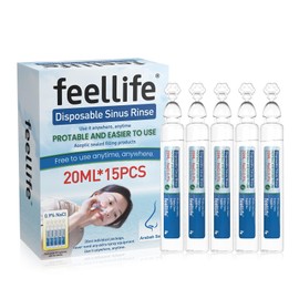 FEELLIFE Hyperton Saline Solution 7% Ampoules for Inhalation 20 x 5 ml Single Dose