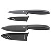 WMF Stainless Steel 2-Piece Ergonomic Touch Knife Set, Protective Cover, Non-stick Coating Knife, Black