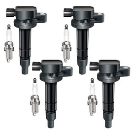 MAS Set of 4 Ignition Coil Pack & Iridium Spark plugs Compatible with Scion XA XB Toyota Yaris Echo Prius L4 1.5L Replacement for 5C1293 UF316T UF316 GN10312