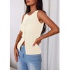 PRETTYGARDEN Women's Ribbed Tank Tops Summer 2025 Open Front Button