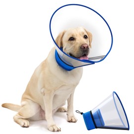 OneTigris Soft Dog Cone for Dogs After Surgery, Breathable Pet Recovery Collar for Large Medium Small Dogs and Cats, Adjustable Dog Cone Collar, Elizabethan Collar (Blue, S)
