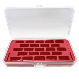 Made in Taiwan - Bobbin Case for Bernina New 7 and 8 Series Jumbo Bobbin Sewing Bobbin Storage Case and Saver Holds 23 Bobbins Box Organizer - Red