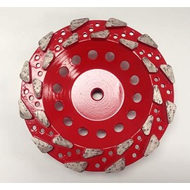 5" Aggressive Grinding Wheel #20/25 Diamond 5/8"-11 Arbor for Concrete and Paint, Epoxy, Mastic, Coating Removal (Steel)