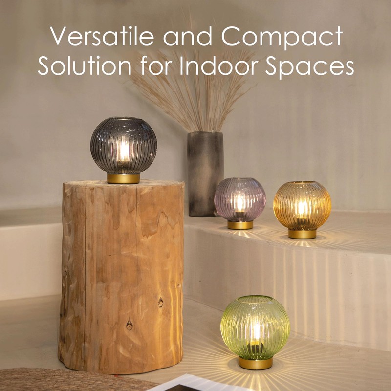 ULAROOM Battery Operated Lamp with Remote Control, Battery Powered Table