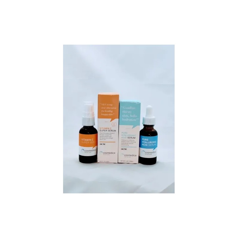 Cosmedica Duo Set Vitamin C Serum Hyaluronico Cara 1oz 30ml