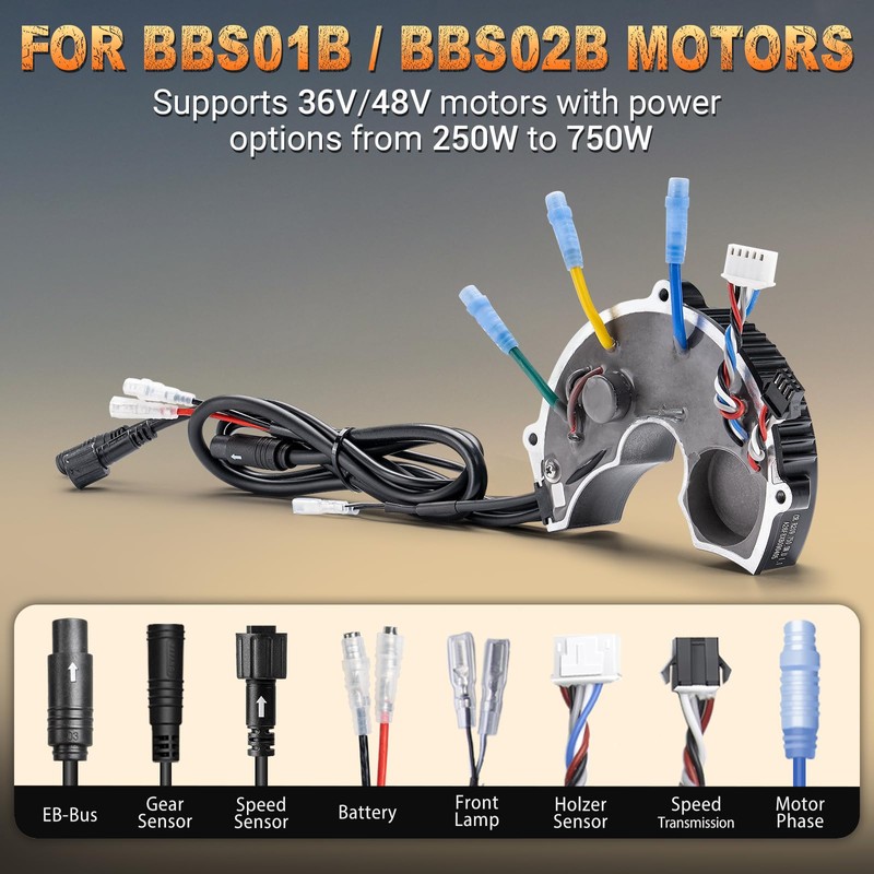 Bafang BBS01 36V 350W Controller BBS01B Mid Drive Motor with
