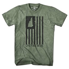 Chowdaheadz New Hampshire Black Flag T-Shirt - Unisex Vintage Tee Soft Cotton Blend