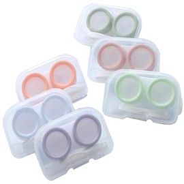 Ntact Case, Set of 6, Mini Contact Storage Case, Tweezers, Contact Lens Case Set, Soft Lens, Hard Lens, Color Control, Travel, Business Trips, Portable, Lightweight, For Outings, Travel
