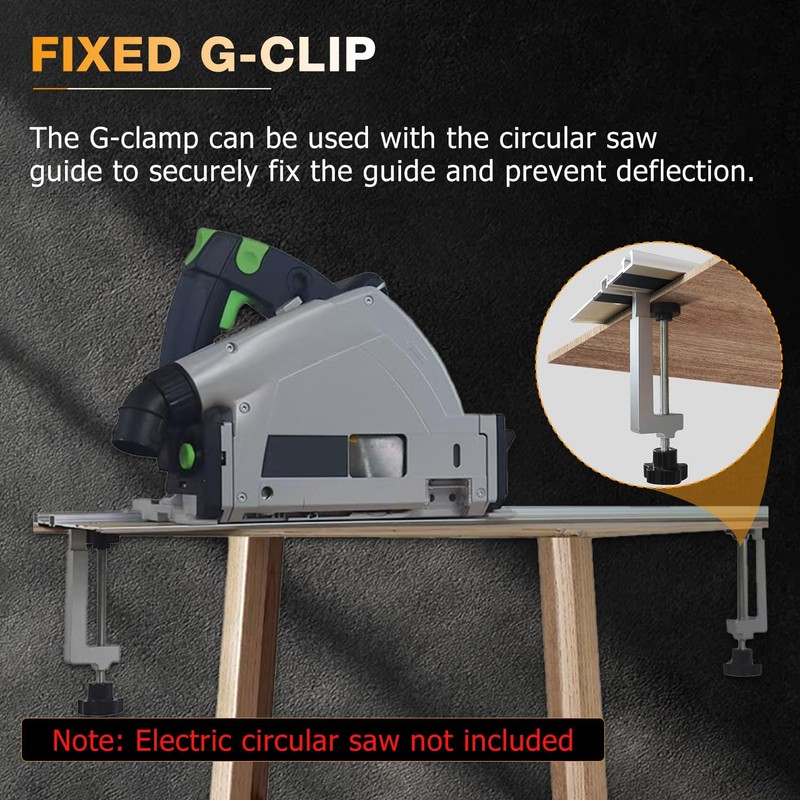 55" Track Saw Guide Rail Compatible for Festool TS-55/TS-75 Track