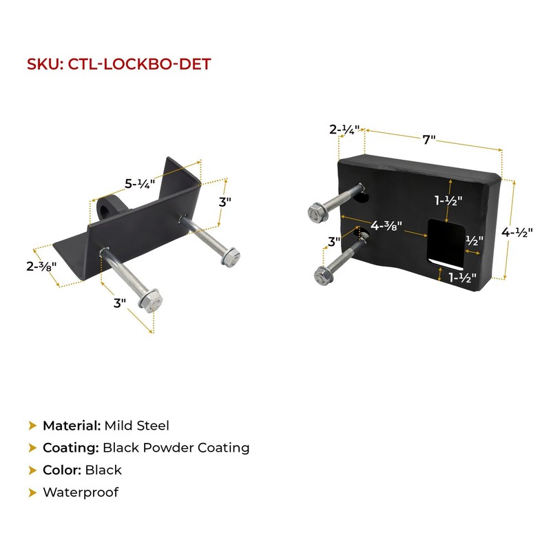 Mytee Products Heavy-Duty Shipping Container Lock Box Bolt-On - Detachable,