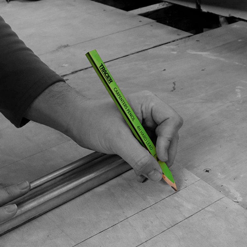 Tracer 4H Carpenters Pencils (Hard Lead) 12 Pack with Carpenters