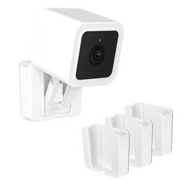 OkeMeeo Adhesive Wall Mount for Wyze Cam V4 and Wyze Cam V3, No-Drill Mount, Strong Tape Mount (White, 3 Pack)