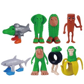 Italian Brainrot Action Figures Set, 8 Pcs Tralalero Tralala Toy Desk Decor, Tung Tung Tung Sahur Figures, Tralalero Tralala-Inspired, Creative Desk Decorations Gifts for Fans, Colleagues, Friends