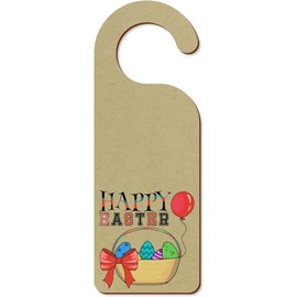 'Happy Easter' 200mm x 72mm Door Hanger/Sign (DH00039367)
