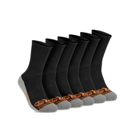 Timberland PRO Mens Work Crew Socks, Sorbtek Moisture Control Mens Socks, Arch Support, Cushioned Footbed (Size 7-12; Multiple Colors; 6 Pairs)