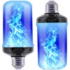 AIZHIWENG 2PCS LED Flame Light Bulbs, E26 Blue Light Bulb