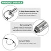 M METERXITY Push-Button Ball Locking Pin, 1/4" [6mm] Dia., 1-3/16"[30mm]