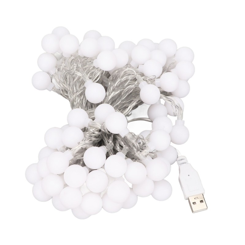 Ball String Lights Waterproof USB Port Power Supply LED Decorative