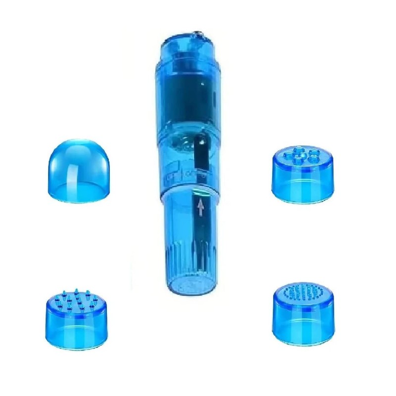 Finever Mini Massager Handheld with 4 Heads Pocket Pen for