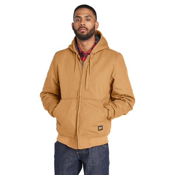 Timberland PRO Gritman Lined Canvas Hooded Jacket, Dark Wheat, 3XL