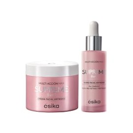 ésika – Set Facial Supreme 8 en 1 | Suero Antiedad + Crema Hidratante | Rutina Antiarrugas, Firmeza y Luminosidad | Multi Acción Max Supreme | 27 ml + 50 g